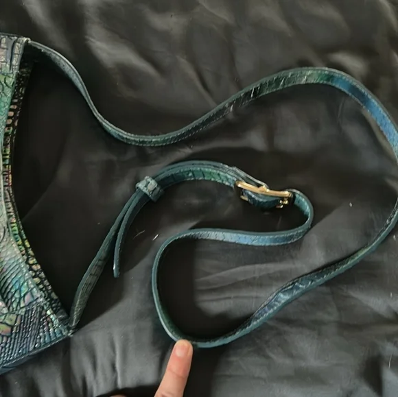 Brahmin Small Johanna Blue Topaz Melbourne Crossbody - Picture 5 of 7